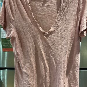 James Perse terracotta V-Neck Tee
